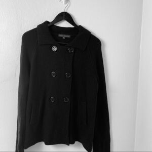 Woman Harve’ Benard Wool Black Sweater. Sz XL